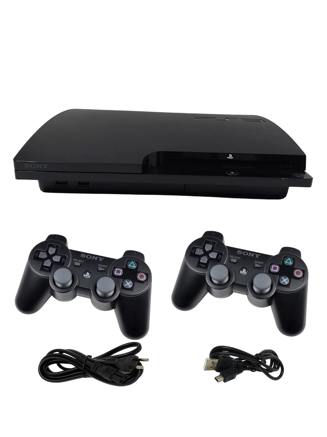 Sony PlayStation 3 Slim, 250 ГБ HDD, 15 игр загружено, 2 джойстика, черный — фото 1