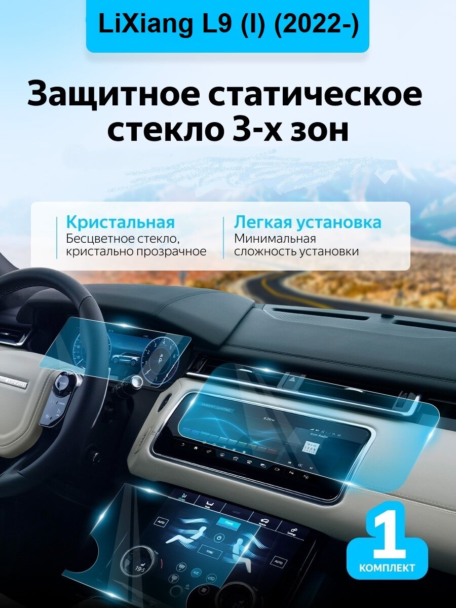 Комплект защитных стекол дисплеев LiXiang L9 (I) (2022-)