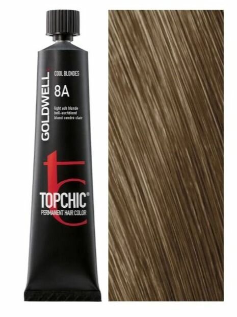Goldwell Topchic - Краска для волос 8A светло-русый пепельный 60 мл
