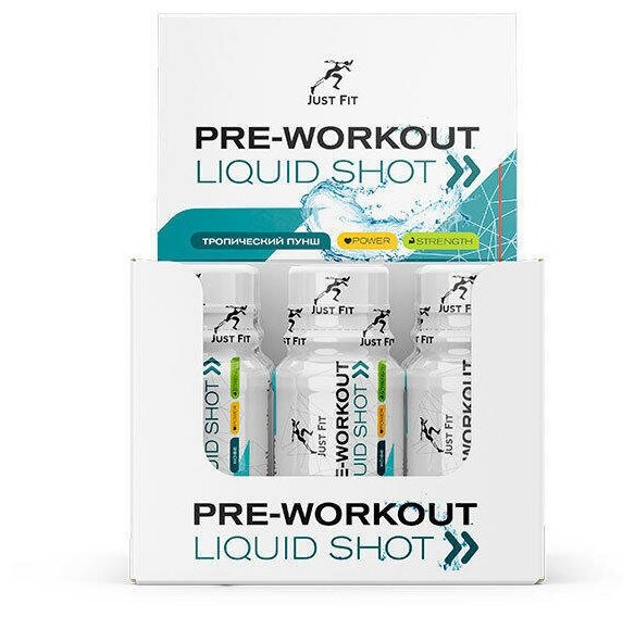 Спортивное питание: Pre-Workout Liquid Shot 60 ml (Тропический взрыв, 60 мл