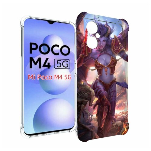 Чехол MyPads queen of pain dota 2 для Xiaomi Poco M4 5G задняя-панель-накладка-бампер чехол mypads dota 2 логотип 2 для xiaomi poco m4 5g задняя панель накладка бампер