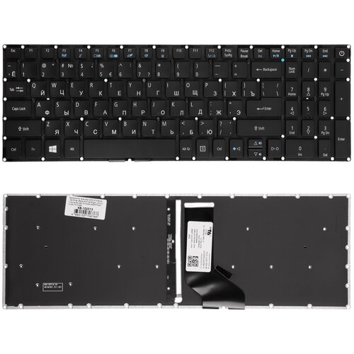 Клавиатура для ноутбука Acer Aspire E5-522, E5-573, E5-722 (p/n: NK. I1513.006, AEZRT700010, NK. I1517.00K)