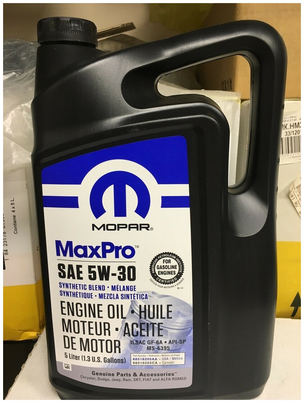 Масло моторное mopar maxpro 5w-30 (sp, gf-6a, ms-6395) 5л