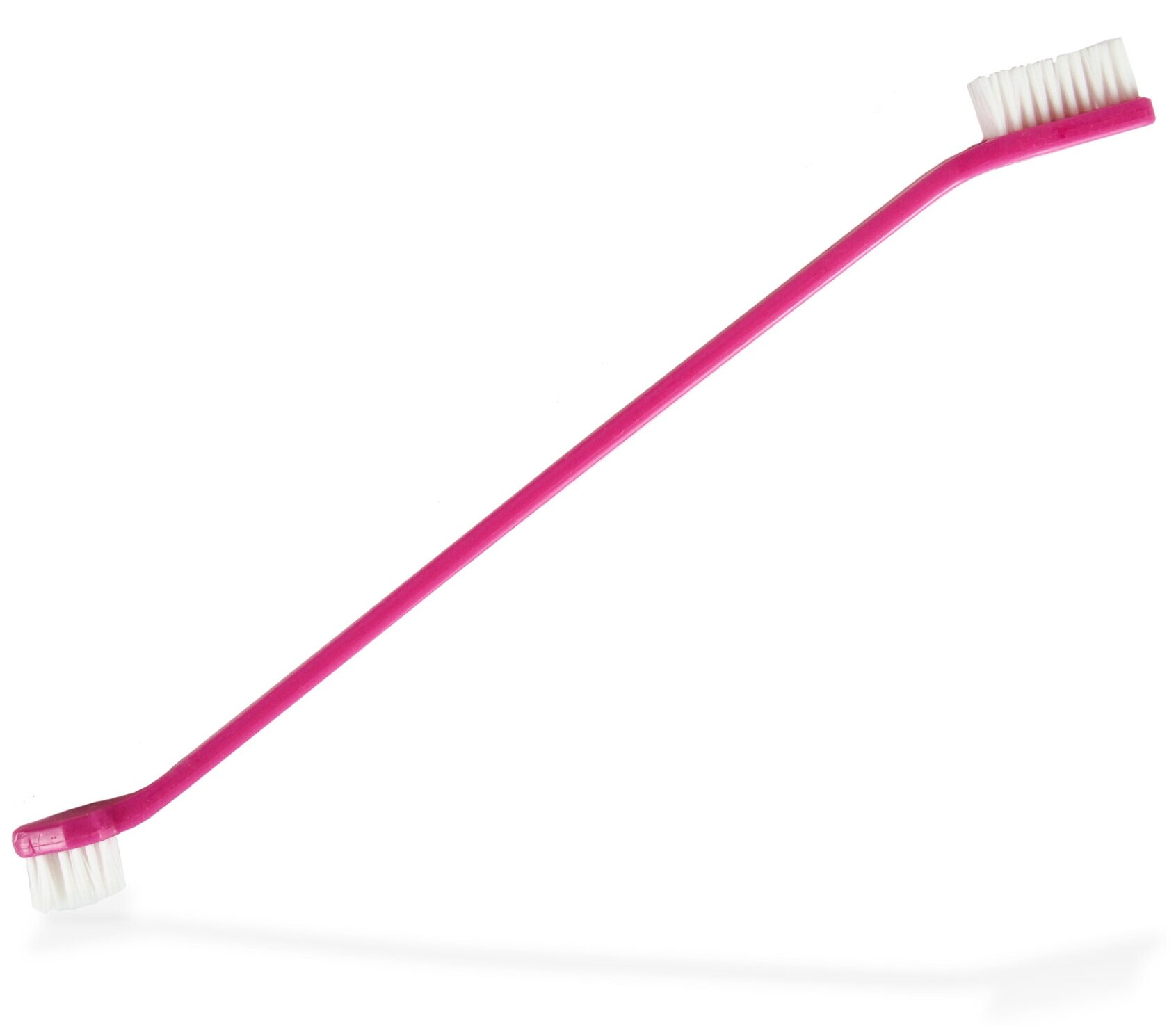 Щётка зубная двусторонняя для животных, розовая, 1 шт, "Woofik"
