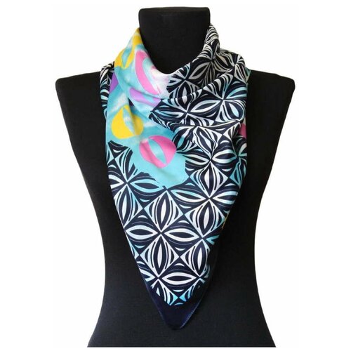 фото Платок roby foulards, 90х90 см, черный