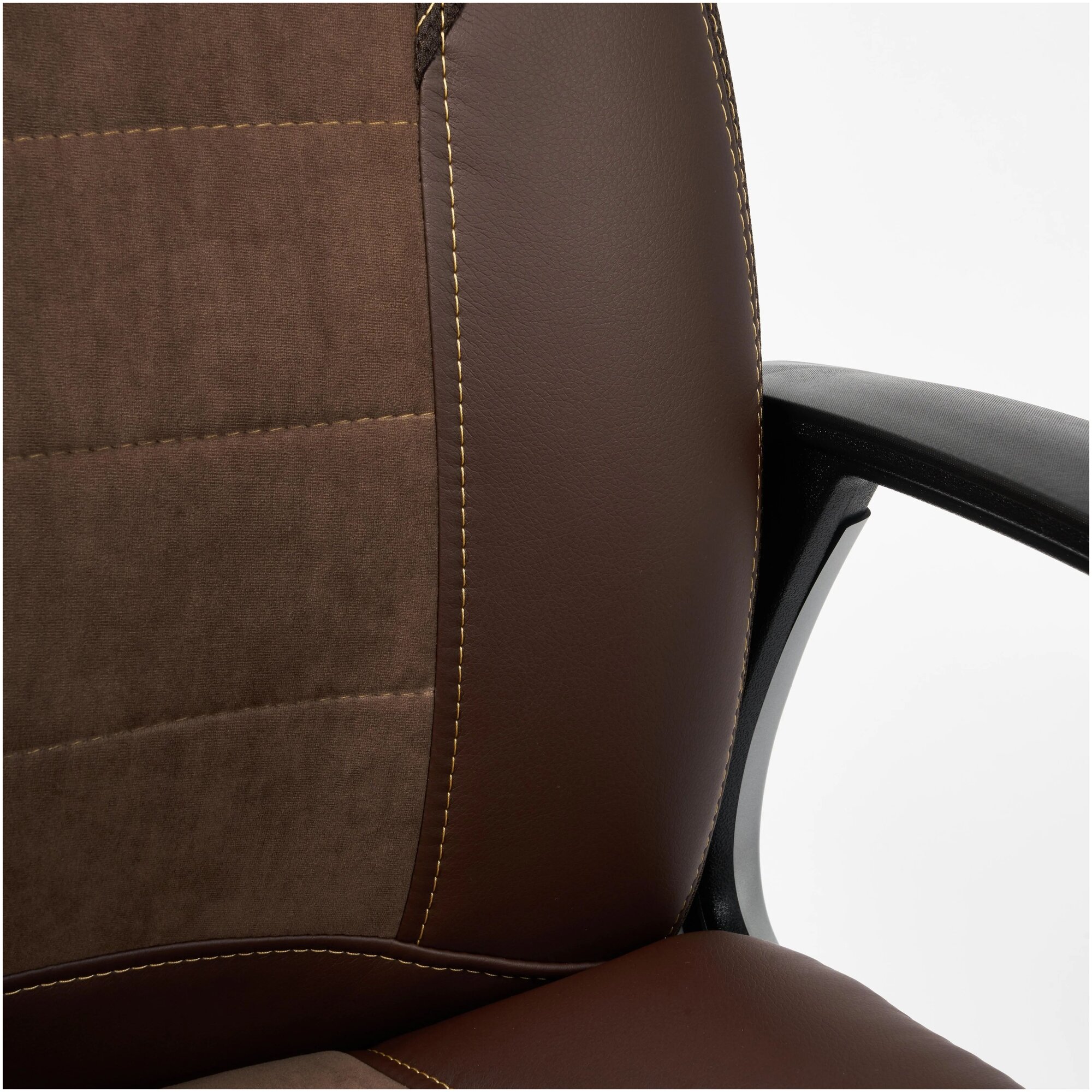 Компьютерное кресло TetChair Интер офисное, обивка: искусственная кожа/текстиль, цвет: коричневый - фотография № 10