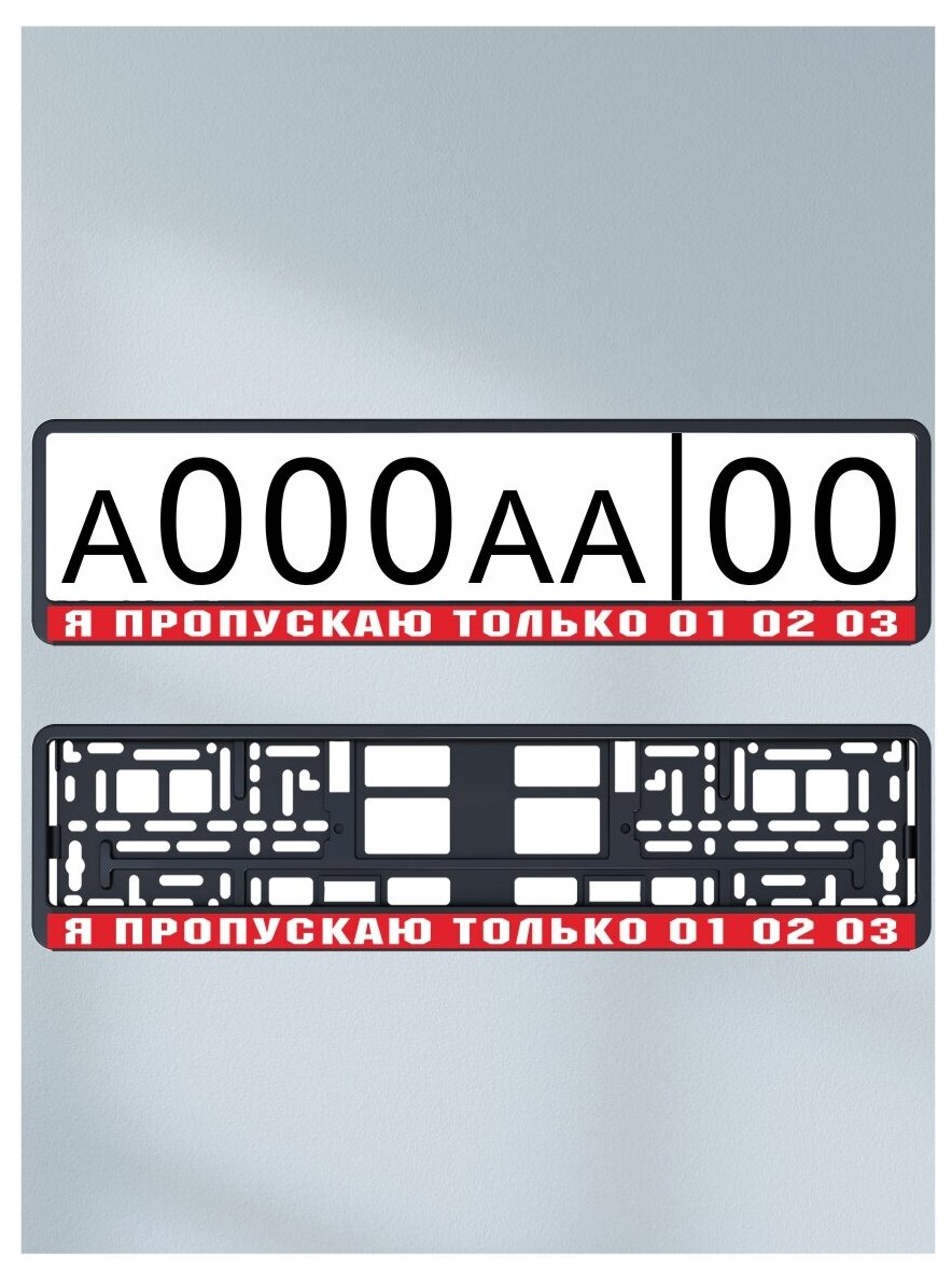 Наклейка под номер "01 02 02" (2 шт) под номер на рамку номерного знака на авто на машину