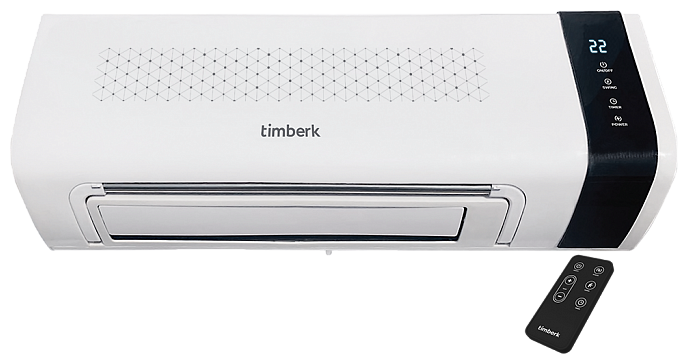 Тепловентилятор Timberk T-FH1.2-B10MC-B, молочно-белый - фотография № 1