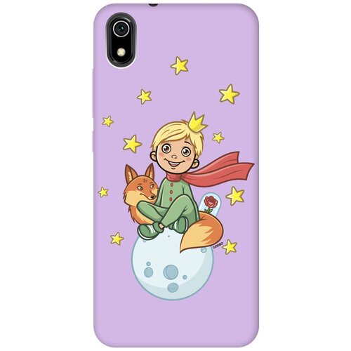 Силиконовая чехол-накладка Silky Touch для Xiaomi Redmi 7A с принтом Little Prince сиреневая силиконовая чехол накладка silky touch для xiaomi redmi 7a с принтом witch and boiler сиреневая