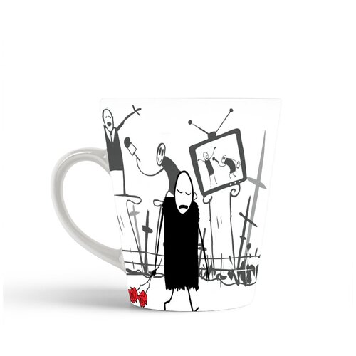 фото Кружка-латте coolpodarok мультфильм. мистер фримен на кладбище