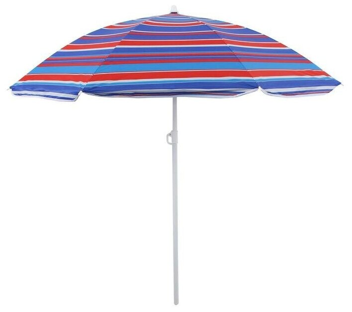 Зонт пляжный "Модерн" с механизмом наклона, серебряным покрытием, d:180 cм, h:195 см - фотография № 10