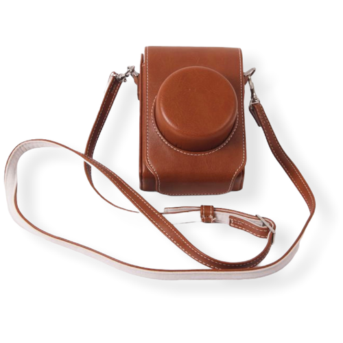 фото Сумка-кожух-кобура mypads из качественной импортной кожи для фотоаппарата leica d-lux (typ 109) коричневого цвета