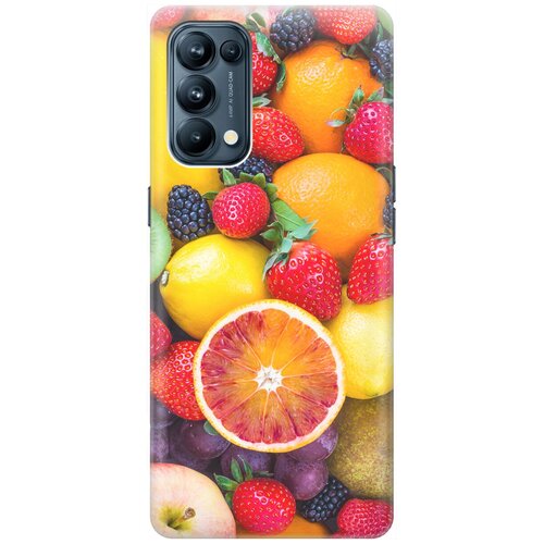 фото Re:pa накладка transparent для oppo reno5 с принтом "сочные фрукты"