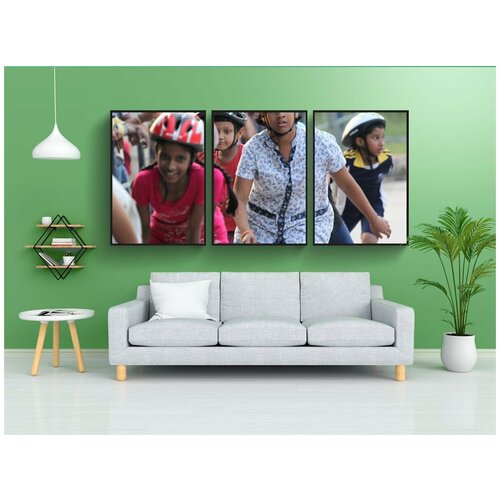 фото Набор модулных постеров для интерьера "катание на роликах, катание на коньках, виды спорта" 60x90 см. в тубусе, без рамки lotsprints