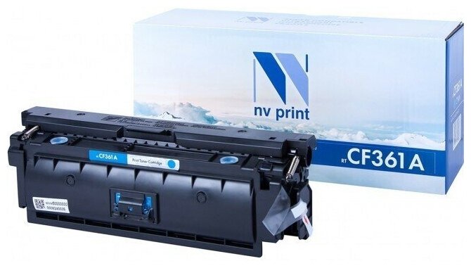 Картридж NV Print CF361A Голубой для принтеров HP LaserJet Color M552dn/ M553dn/ M553n/ M553x/ M577dn/ M577f/ M577c, 5000 страниц