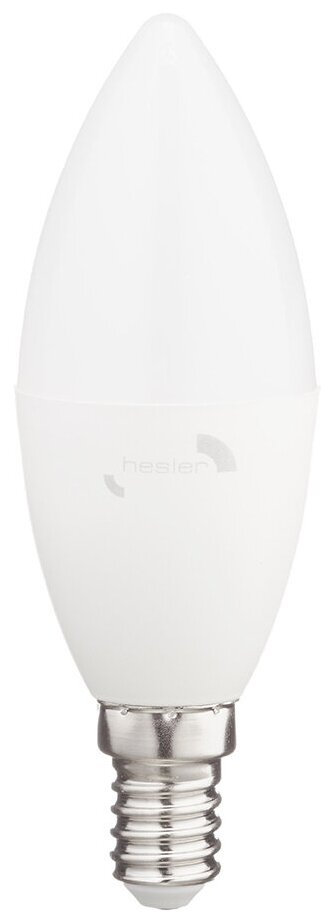 Лампа светодиодная Hesler 8 Вт E14 свеча C37 2700К естественный белый свет 230 В матовая