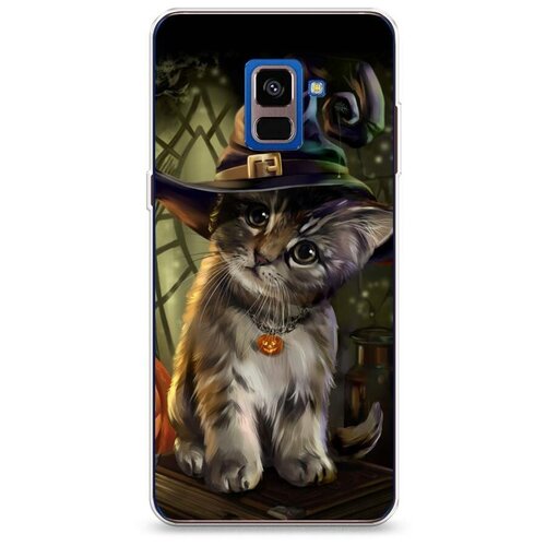 фото Силиконовый чехол "кот на хэллоуин" на samsung galaxy a8 2018 / самсунг галакси а8 2018 case place