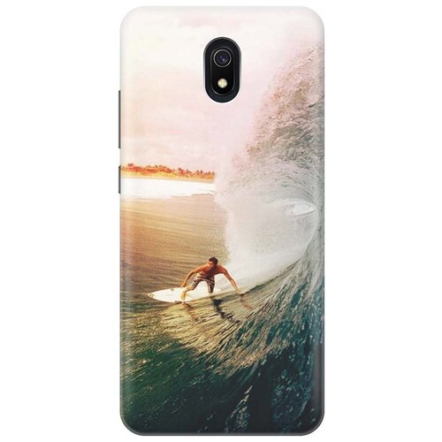 фото Ультратонкий силиконовый чехол-накладка для xiaomi redmi 8a с принтом "серфер" gosso