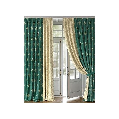фото Комплект штор томдом флеронес (зеленый)