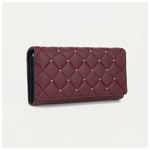 фото Кошелёк на кнопке, цвет бордовый recom