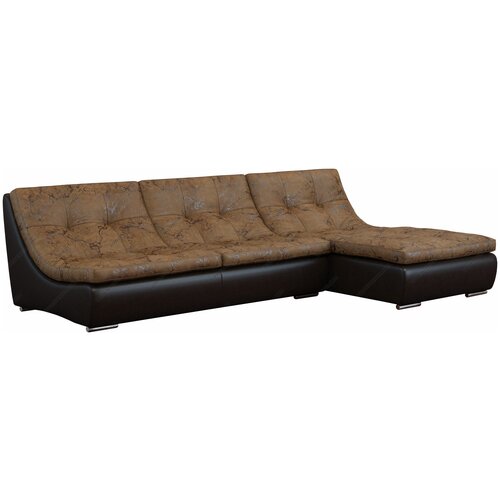 Угловой диван Фортуна А Монреаль Релакс модульный ДО-12 замша