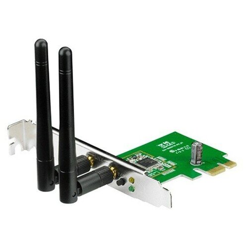 Сетевой адаптер ASUS PCE-N15 WiFi Adapter PCI-E (PCI-Ex1, WLAN 300Mbps, 802.11bgn) 2x ext Antenna