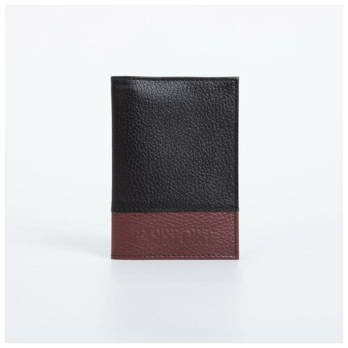 TEXTURA Обложка для паспорта, цвет бордовый/чёрный