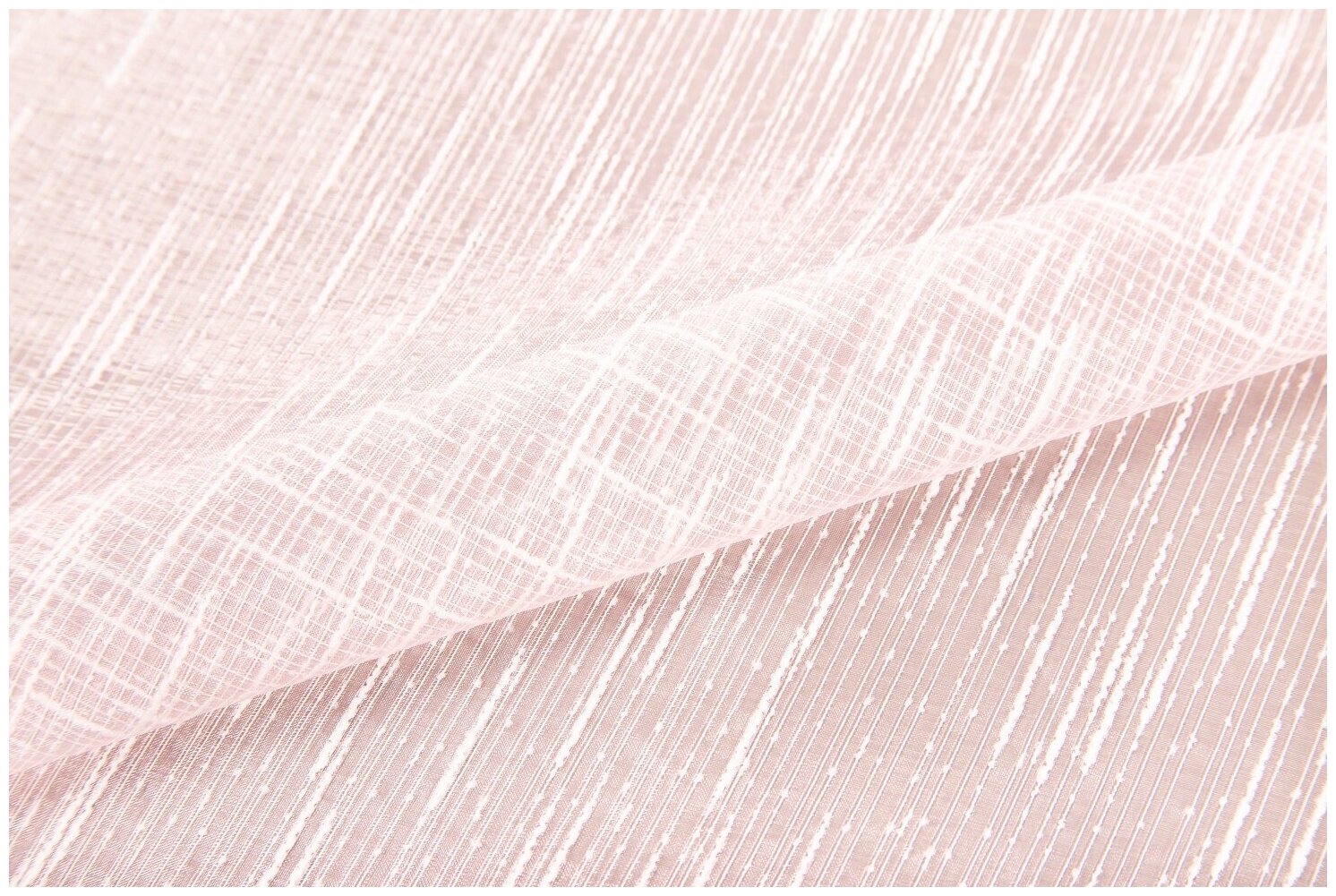 Тюль для комнаты Дождик цвет розовый, высота 240 см, ширина 300 см, на шторной ленте - фотография № 6