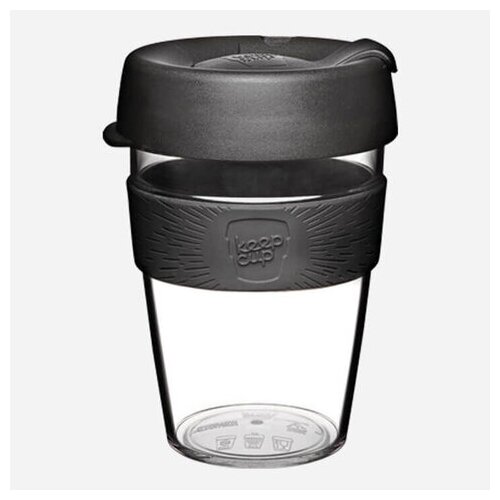 фото Кружка с крышкой original m 340 мл для кофе с собой многоразовая, clear origin keepcup