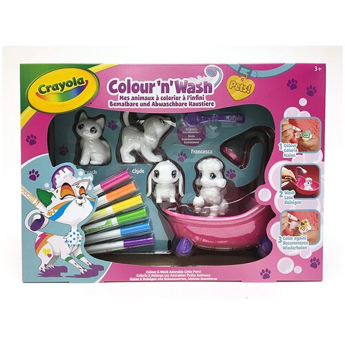 Набор фигурок для раскрашивания Crayola Washimals с ванной 74-7249