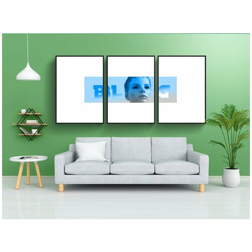 фото Набор модулных постеров для интерьера "баннер, заголовок, блог" 60x90 см. в тубусе, без рамки lotsprints