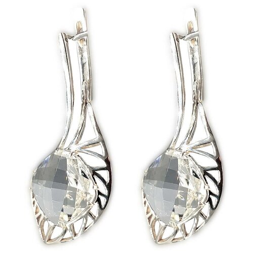 Серьги Невский-Т из серебра с горным хрусталём 43515