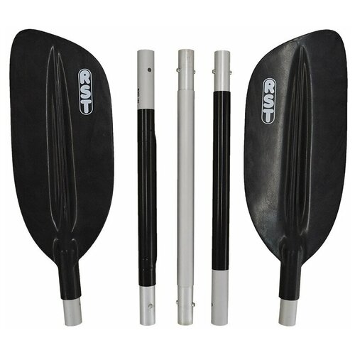 Весло (для байдарки, каяка, пакрафта, лодки) разборное 5-ти секционное RST Эко 220 см черное