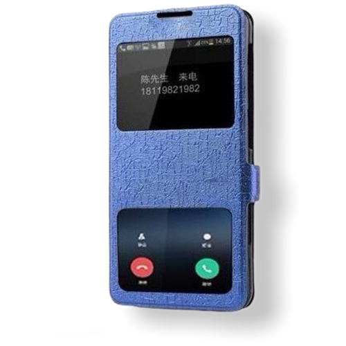 фото Чехол-книжка mypads для oppo f17 pro/ oppo reno 4 lite с окном вызова предпросмотра и свайпом позволяет отвечать на звонки и сообщения не открывая крышку синий