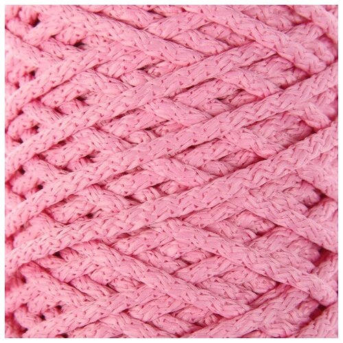 Шнур для вязания с сердечником 100% полиэфир, ширина 5 мм 100м/550гр (90 розовый)