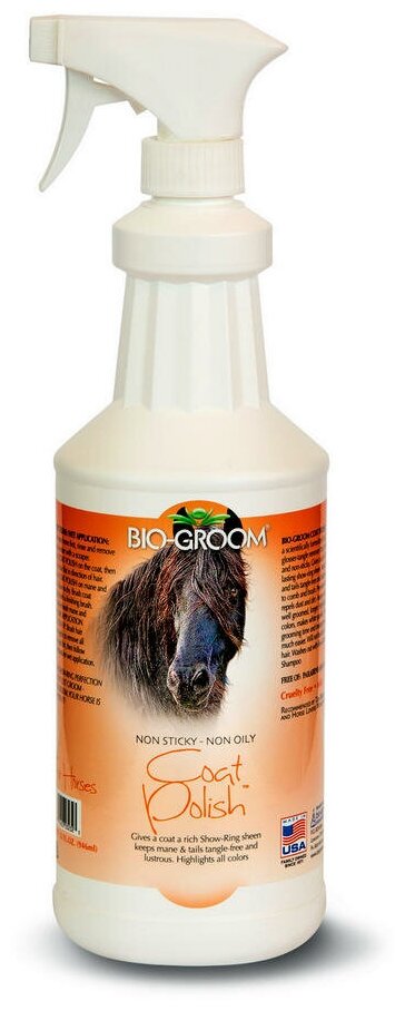 Bio-Groom Coat Polish спрей от колтунов для лошадей, 946 мл