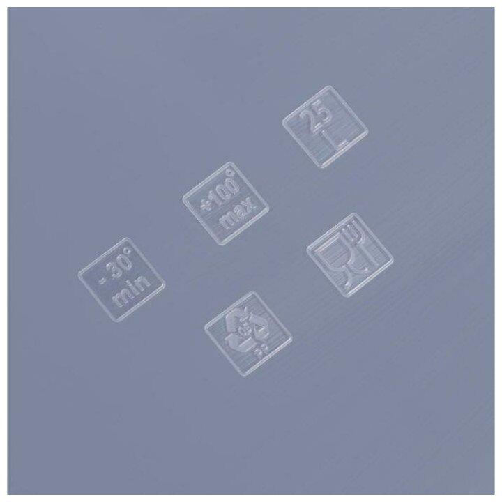 Контейнер для хранения IDEA, с крышкой, 25 л, 53×37×18 см, цвет прозрачный