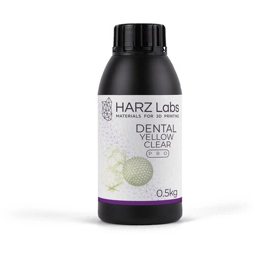 Harz Labs Dental Yellow Clear PRO, 0.5 кг, 0.5 л, желтый