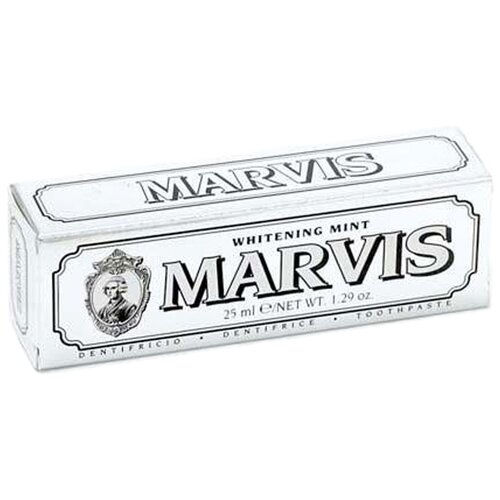 Зубная паста Marvis Whitening Mint, 25 мл, 25 г зубная паста отбеливающая marvis smokers whitening mint 25 мл