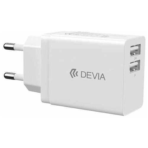 Зарядное устройство Devia Smart Series PD 2 USB, белый зарядное устройство devia smart fast charger 10 5w 2 1a black