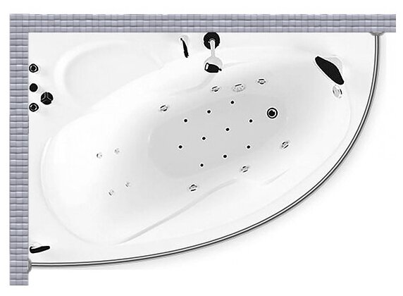 Карниз для ванной GoodHome (Штанга) Усиленный подходит для Triton изабель 170x100 Асимметричный