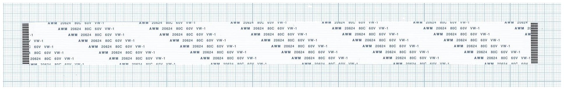 Шлейф универсальный 24pin шаг 1мм длина 30см