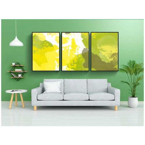 фото Набор модулных постеров для интерьера "акварель, текстура, задний план" 60x90 см. в тубусе, без рамки lotsprints