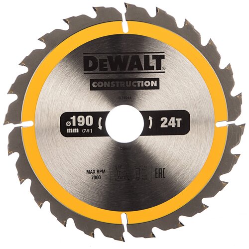 Пильн.диск CONSTRUCT 190/30 24 ATB +10° DeWALT DT1944-QZ