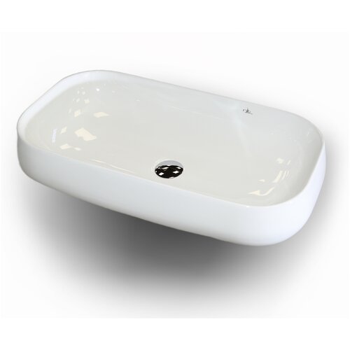 Раковина на столешницу Nilo2107, размер 720x410x150 мм. Материал фарфор, цвет белый, антигрязевое покрытие.