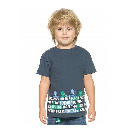 фото Футболка д/мал pelican bftp3214/белый(2), разм.5 , рост 104-110