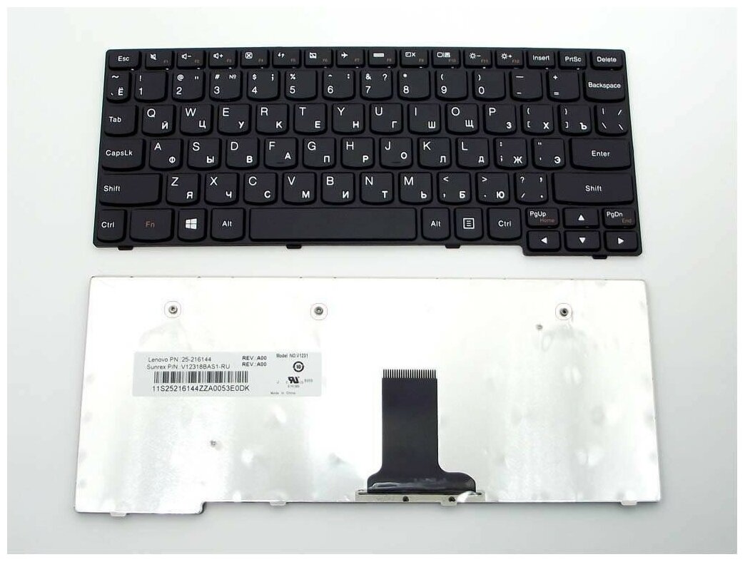 Клавиатура для нетбука Lenovo 25-009924 русская чёрная