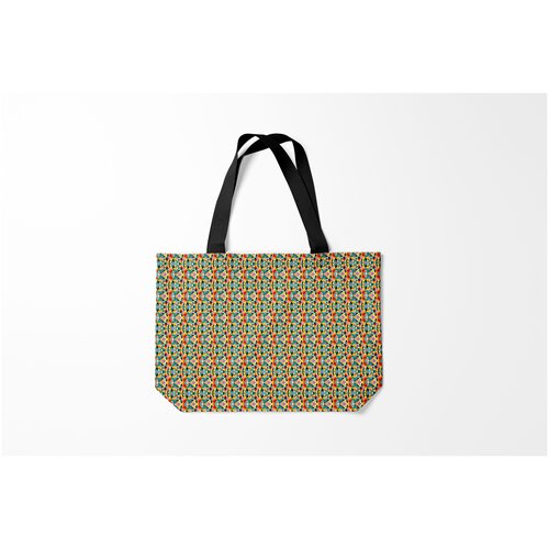 фото Сумка-шоппер / 46х35 см / тренды / абстракция цветные фигуры burnettie