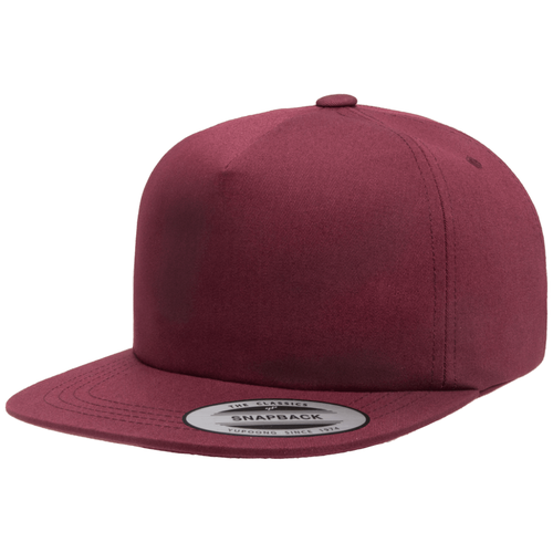 фото Кепка flexfit 6502 - unstructured 5- panel snapback maroon