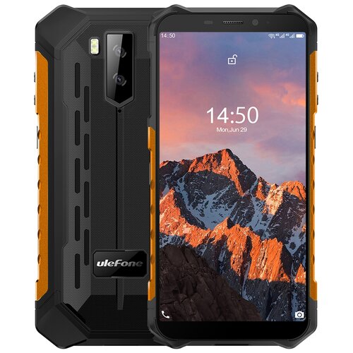 Смартфон Ulefone Armor X5 Pro 4/64 ГБ, Dual nano SIM, оранжевый смартфон land rover armor 8 4 64 гб dual nano sim черный красный